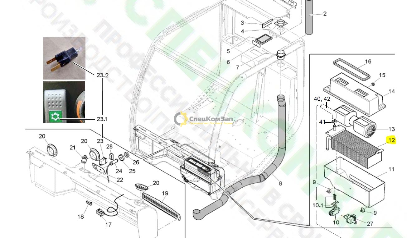Радиатор отопителя ВКМ2020-17951774-0