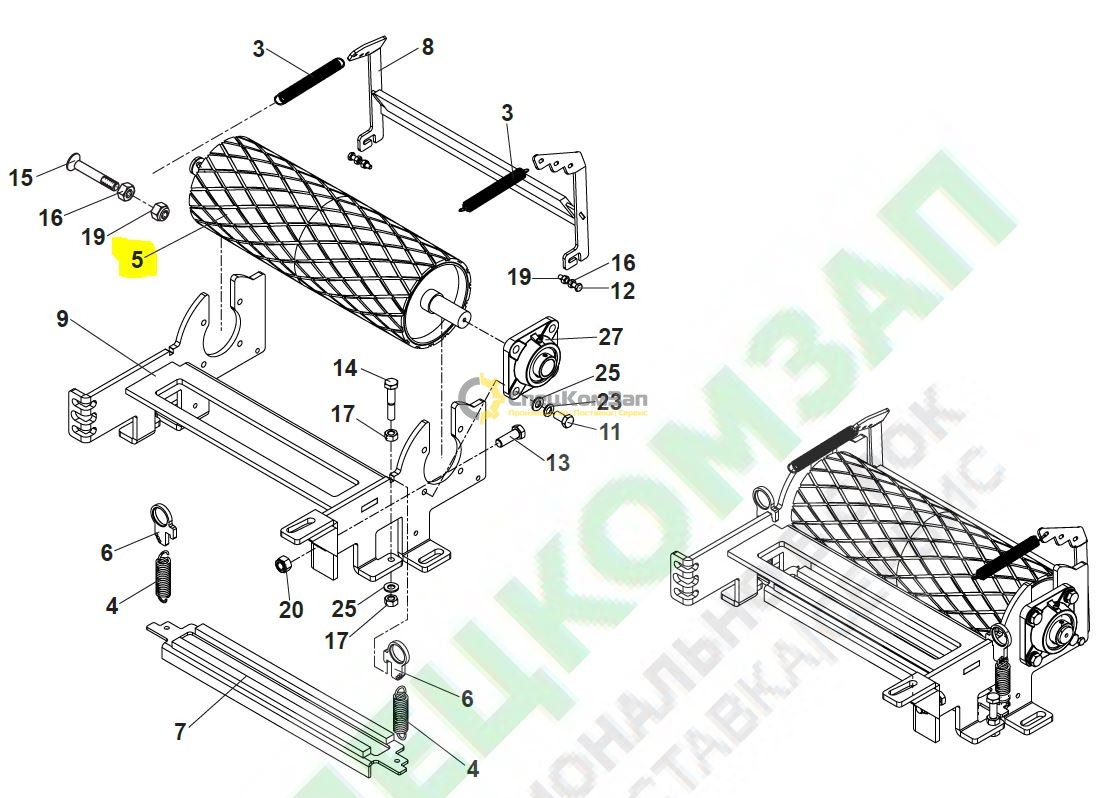 Ролик ленты транспортера МКДУ EPOKE 505927