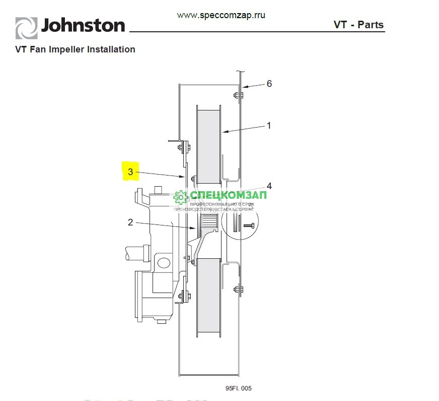 Щиток редуктора 42284-1  Johnston VT650  МВП50121-02