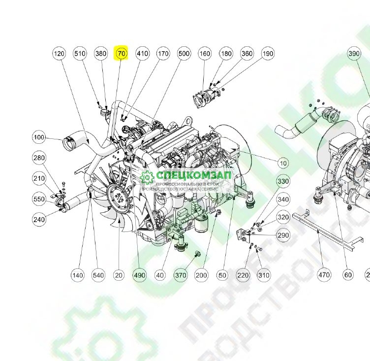 Патрубок Johnston VT651 7023436